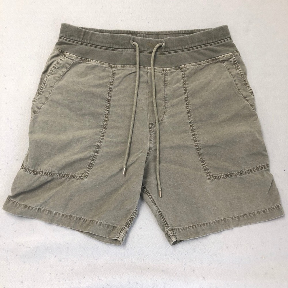 James Perse Shorts Mens 2 Medium Olive Green Drawstring Elastic Waist Casual